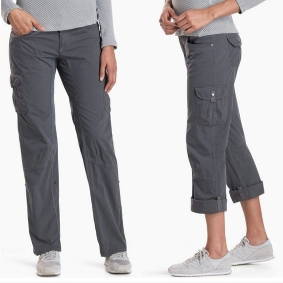 Kuhl Splash Roll-Up Pant Cargo Pockets Adjustable To Capri Women's Size 14 Gray - Picture 3 of 11